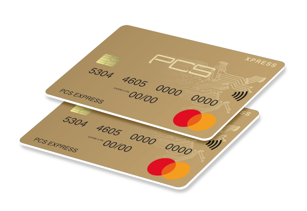 Cartes PCS XPRESS Mastercard Gold — duo recto