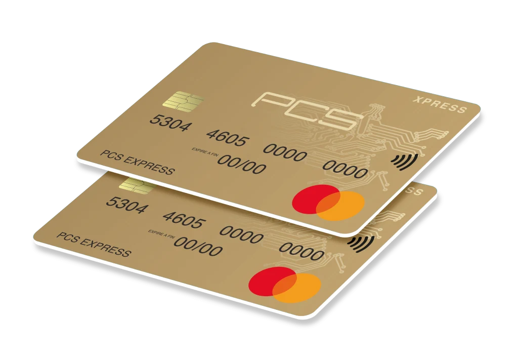 Cartes PCS XPRESS Mastercard Gold — duo recto